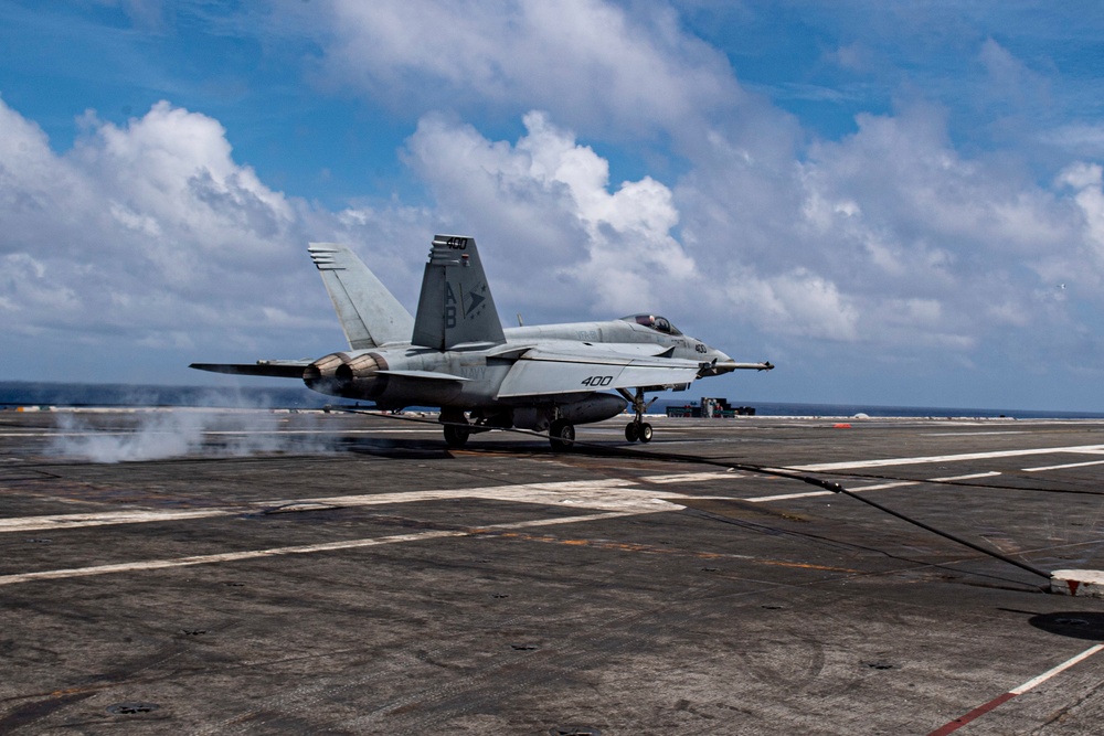 USS Harry S. Truman (CVN 75) transits the Atlantic Ocean.