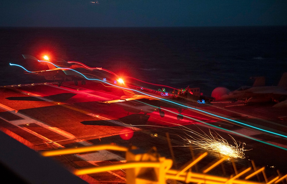 USS Harry S. Truman (CVN 75) transits the Atlantic Ocean.