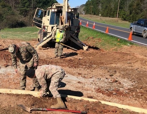 122nd Engineers expand readiness center driveway