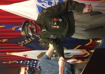 World War II veteran conducts oath of enlistment at Sacramento MEPS