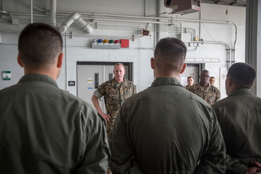 Maj. Gen. Edward Banta visits Marine Corps Air Station Miramar