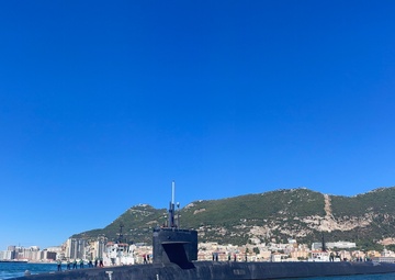The U.S. Navy submarine USS Alaska (SSBN 732) arrived at the Port of Gibraltar