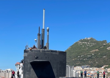 The U.S. Navy submarine USS Alaska (SSBN 732) arrived at the Port of Gibraltar