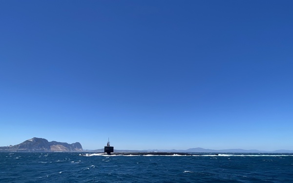The U.S. Navy submarine USS Alaska (SSBN 732) arrived at the Port of Gibraltar