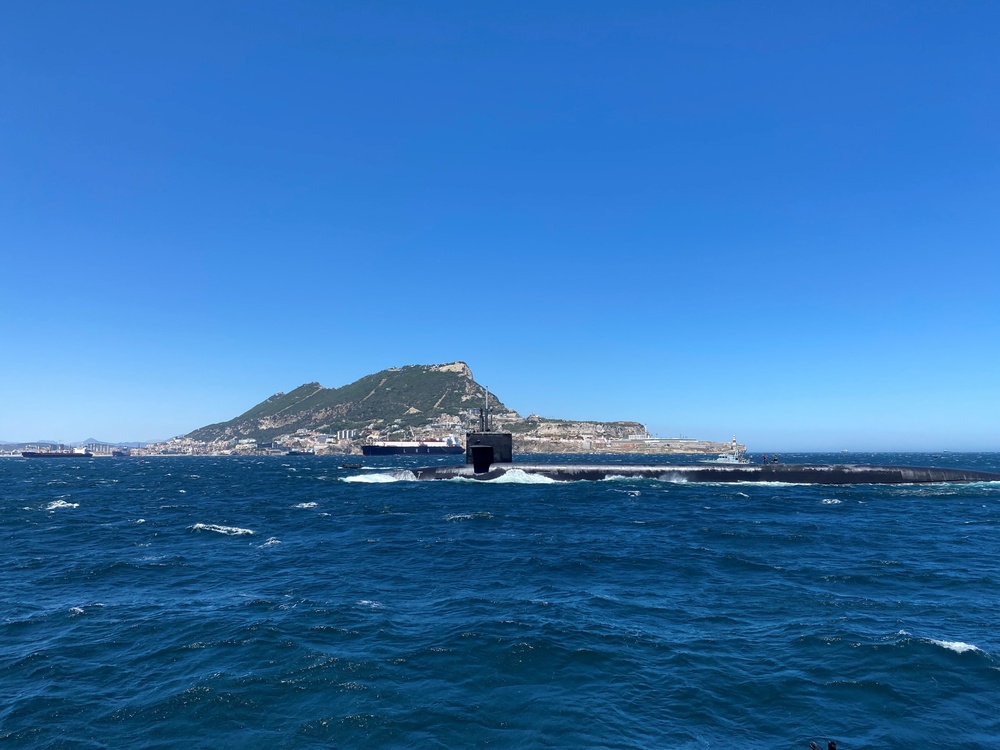 The U.S. Navy submarine USS Alaska (SSBN 732) arrived at the Port of Gibraltar