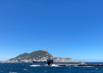 The U.S. Navy submarine USS Alaska (SSBN 732) arrived at the Port of Gibraltar
