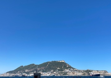 The U.S. Navy submarine USS Alaska (SSBN 732) arrived at the Port of Gibraltar