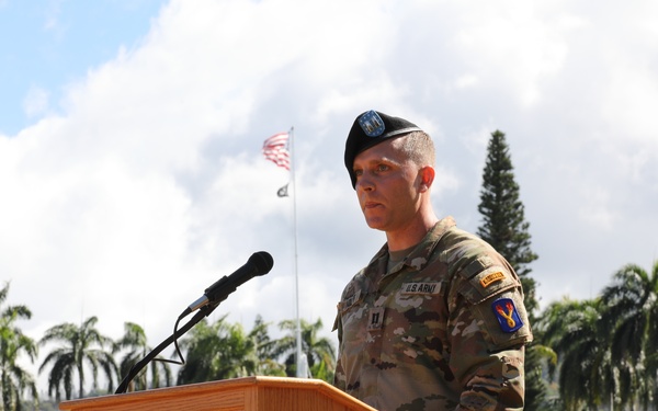 Celebrating Centennial and Change of Command for the 196th Infantry Brigade.