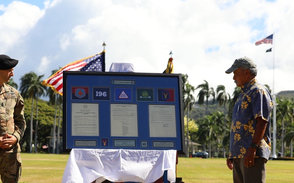 Celebrating Centennial and Change of Command of 196th Infantry Brigade