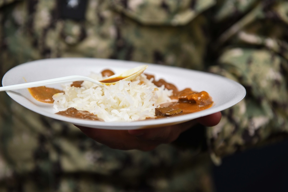 Rear Admiral Fort Hosts Curry Tasting in Japan