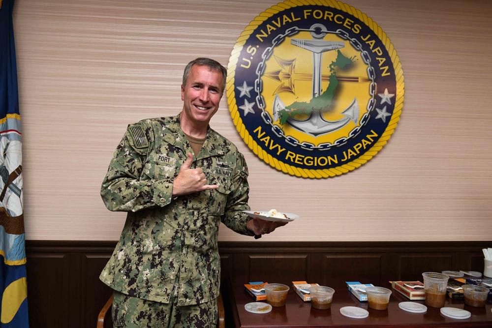 Rear Admiral Fort Hosts Curry Tasting in Japan