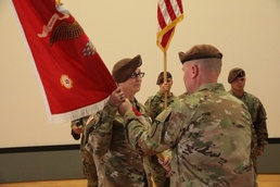 Sullivan takes the Guidon Becoming First Female SFAB Battalion Commander