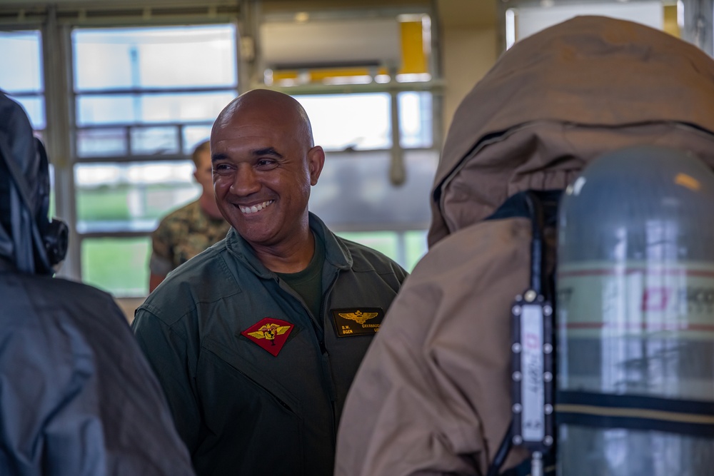 1st MAW commanding general visits CBRN