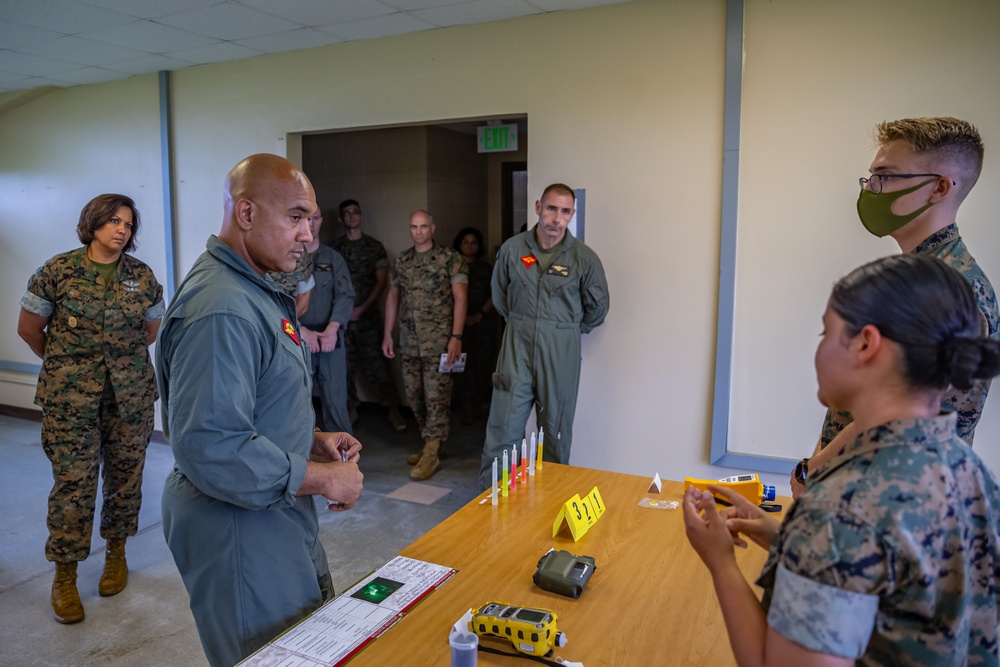 1st MAW commanding general visits CBRN