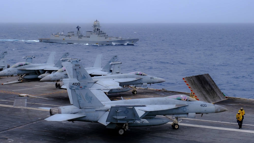 Ronald Reagan Strike Group conducts bilateral operations with the Indian Air Force and Navy