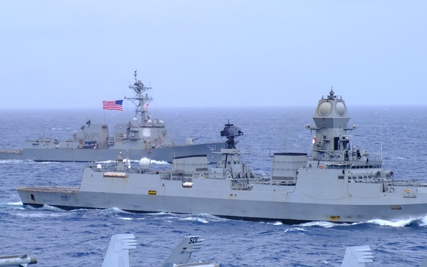 Ronald Reagan Strike Group conducts bilateral operations with the Indian Air Force and Navy