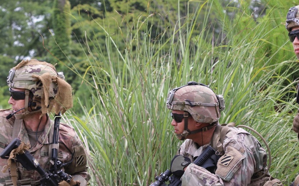 Dogface Soldiers participating in Orient Shield 21-2 train to conduct air assault operations