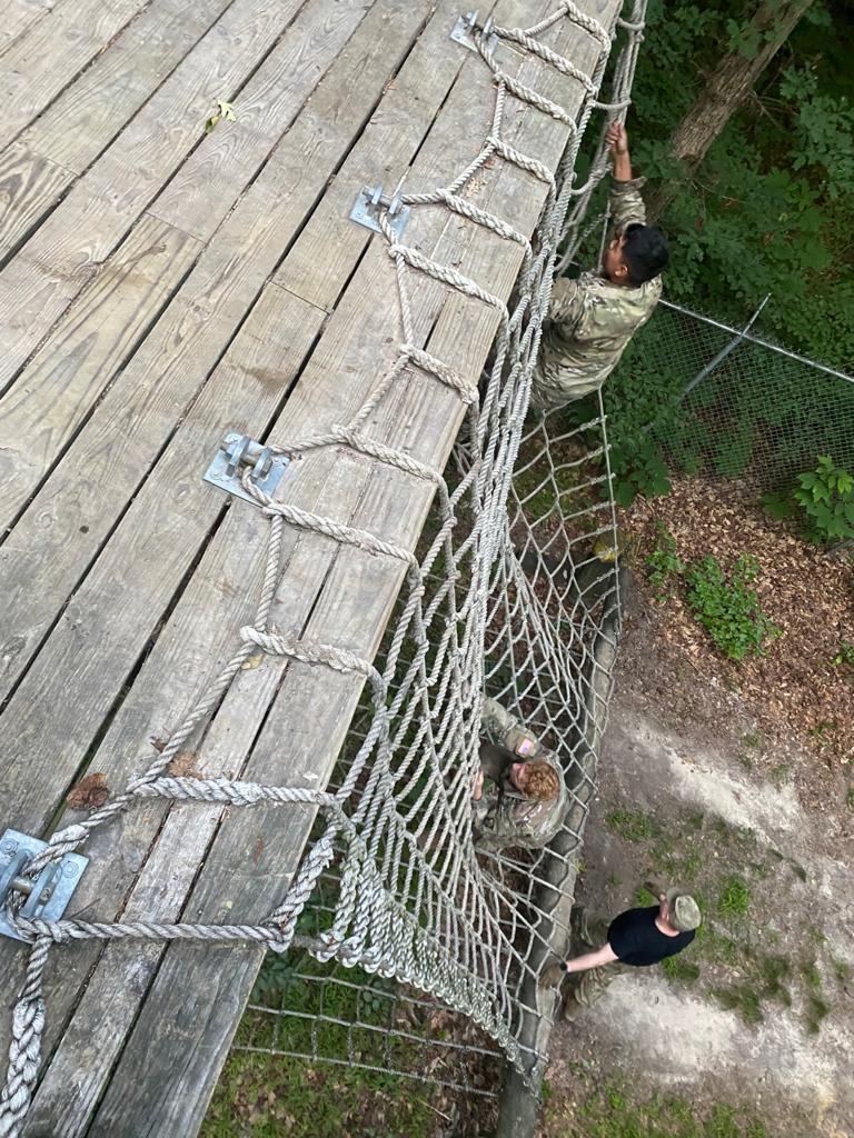 U.S. Army Soldiers Attending Advance Leaders Course complete the Obstacle Course