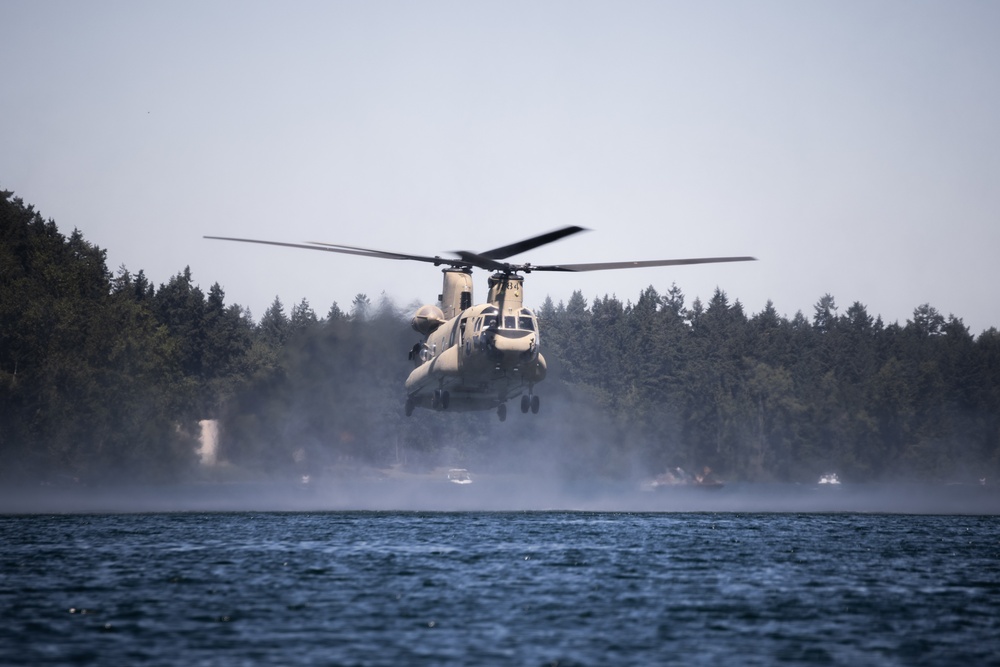 1st Battalion, 168th General Support Aviation provide airlift support during helo cast training