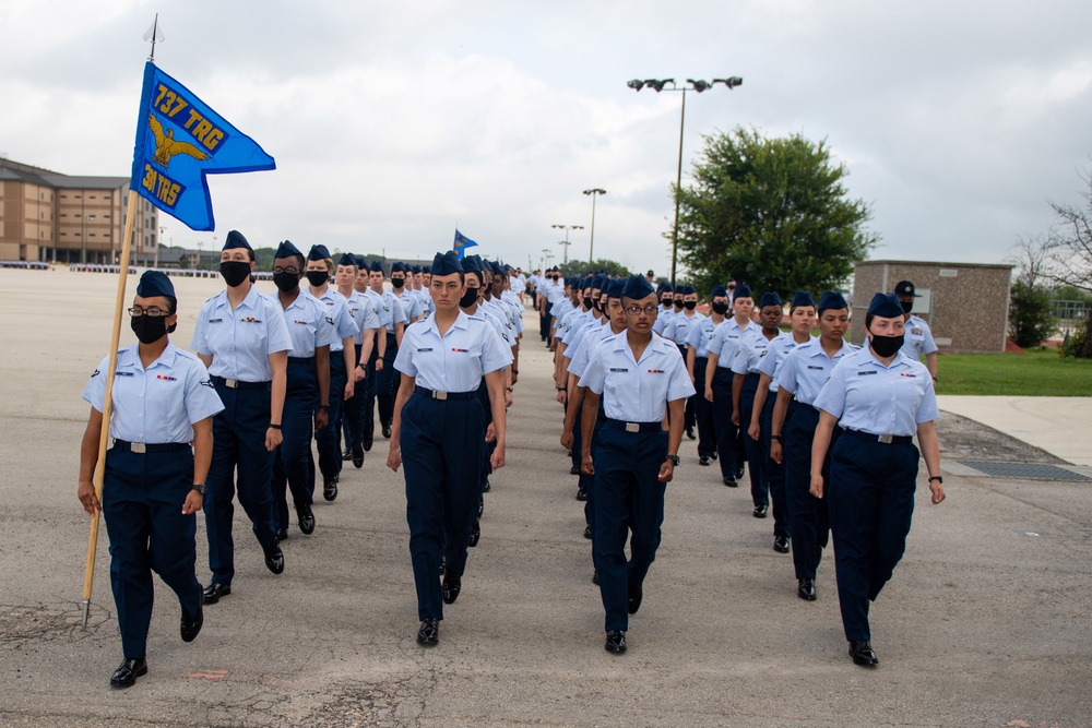 U.S. Air Force Basic Military Training Graduation and Coining Ceremony