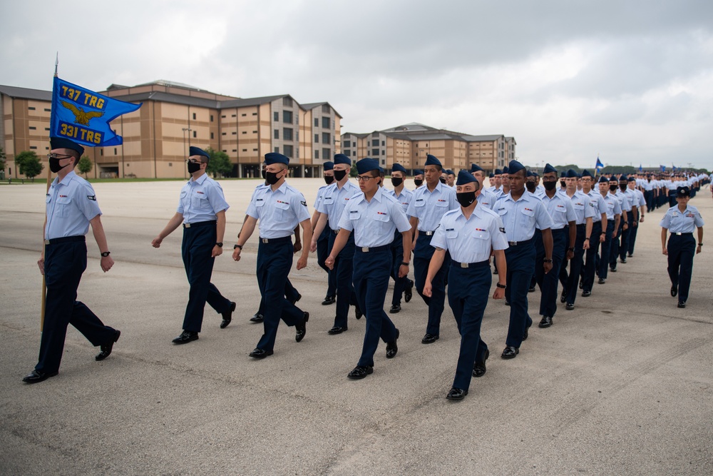 U.S. Air Force Basic Military Training Graduation and Coining Ceremony