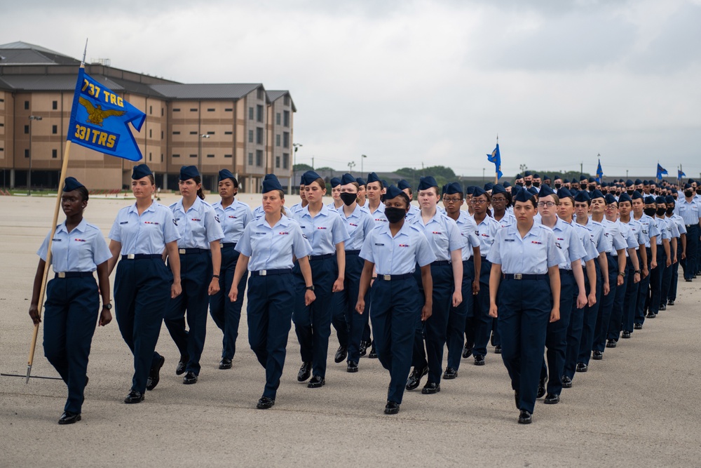 U.S. Air Force Basic Military Training Graduation and Coining Ceremony