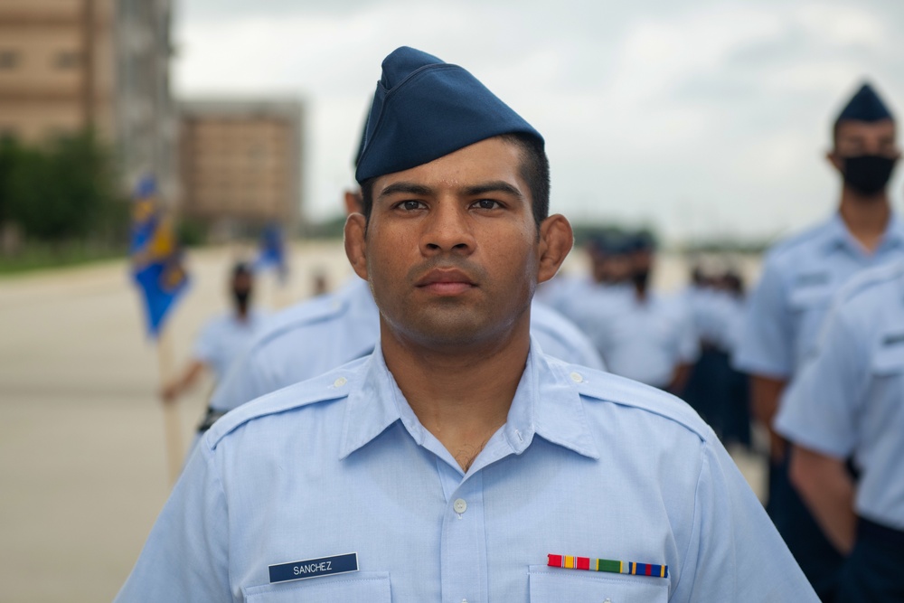 U.S. Air Force Basic Military Training Graduation and Coining Ceremony