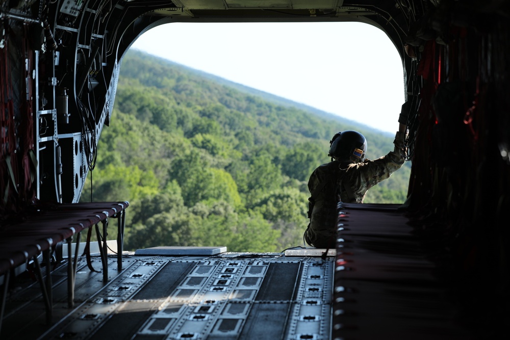 Helicopters fly over Ft. Campbell during Week of the Eagles