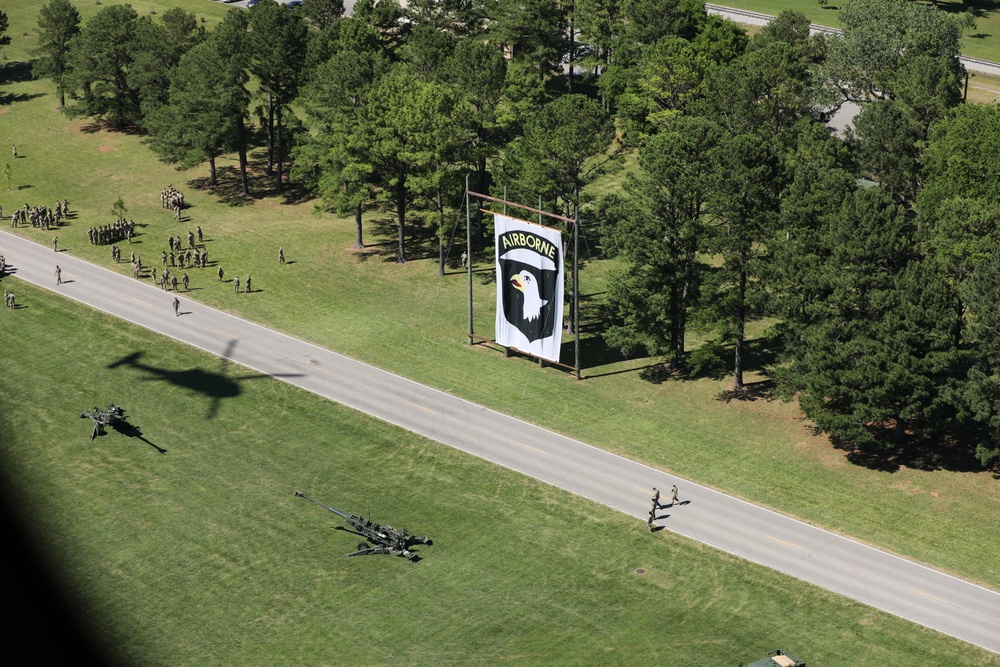 Helicopters fly over Ft. Campbell during Week of the Eagles