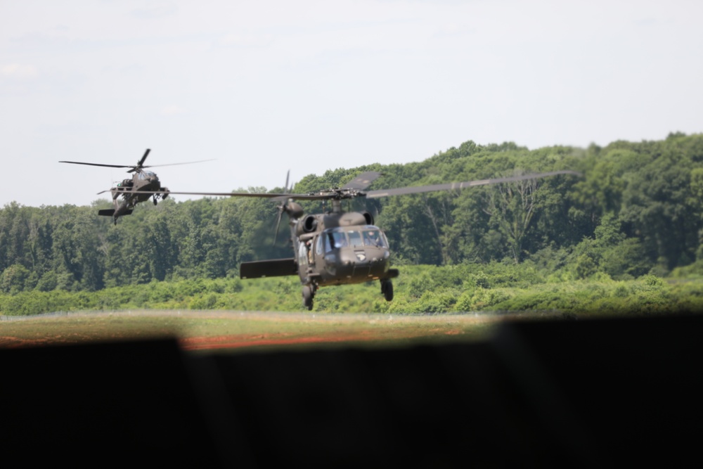 Helicopters fly over Ft. Campbell during Week of the Eagles