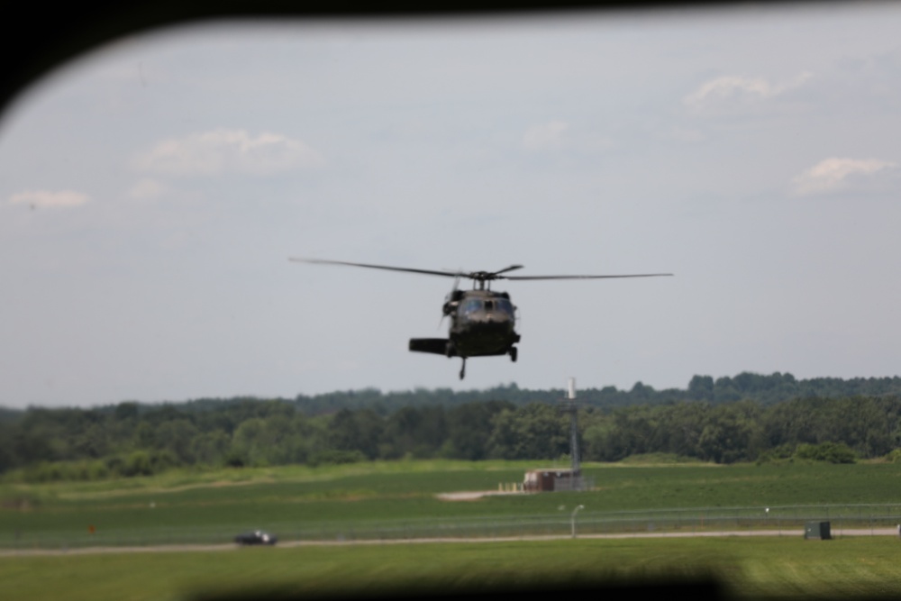 Helicopters fly over Ft. Campbell during Week of the Eagles