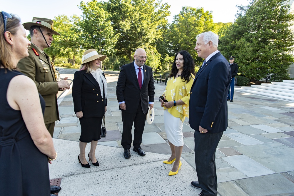 Australia’s Ambassador to the U.S. Arthur Sinodinos AO Participates in a Public Wreath-Laying Ceremony at the Tomb of the Unknown Soldier