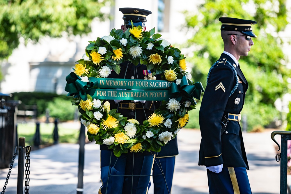 Australia’s Ambassador to the U.S. Arthur Sinodinos AO Participates in a Public Wreath-Laying Ceremony at the Tomb of the Unknown Soldier