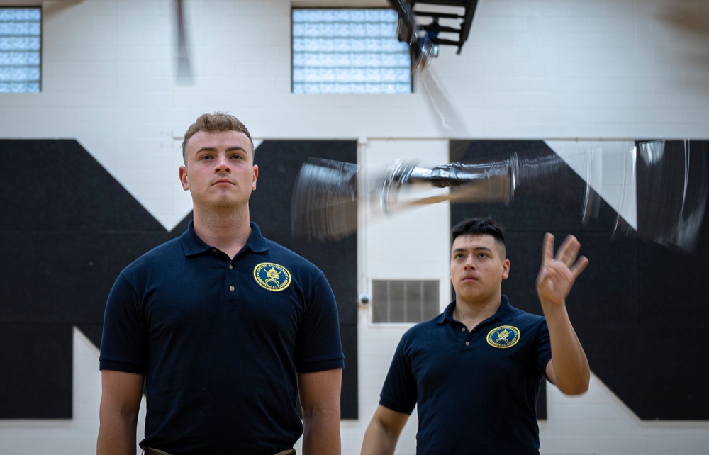 Navy Ceremonial Guard Performs for Local NJROTC Unit