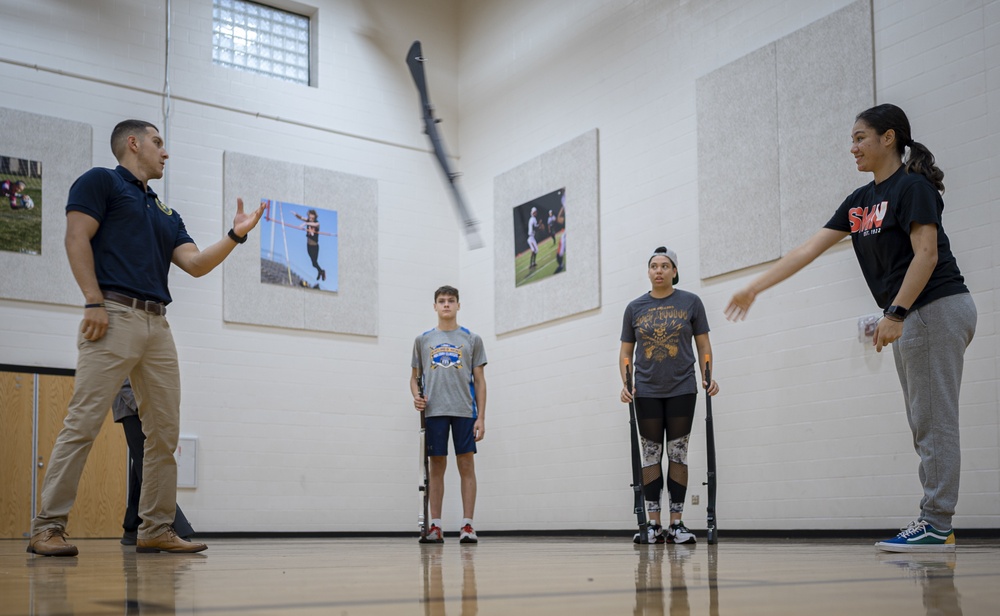 Navy Ceremonial Guard Performs for Local NJROTC Unit