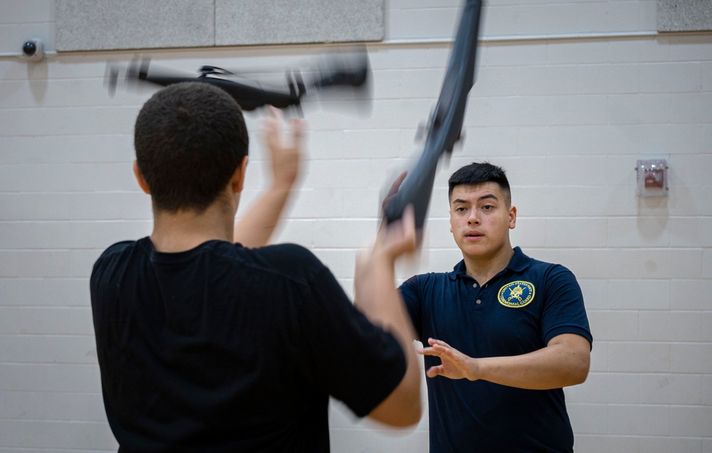 Navy Ceremonial Guard Performs for Local NJROTC Unit