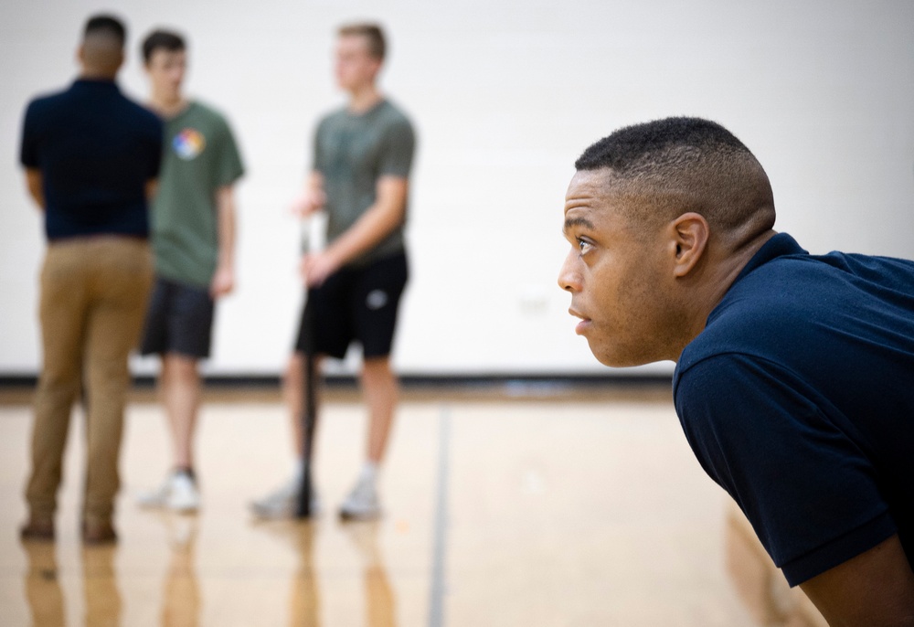 Navy Ceremonial Guard Performs for Local NJROTC Unit