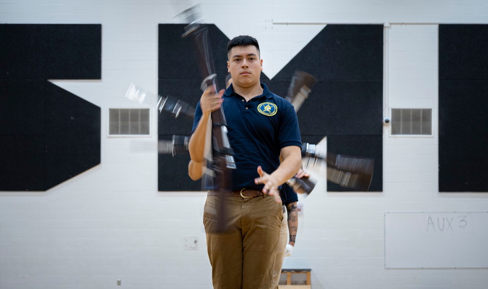 Navy Ceremonial Guard Performs for Local NJROTC Unit