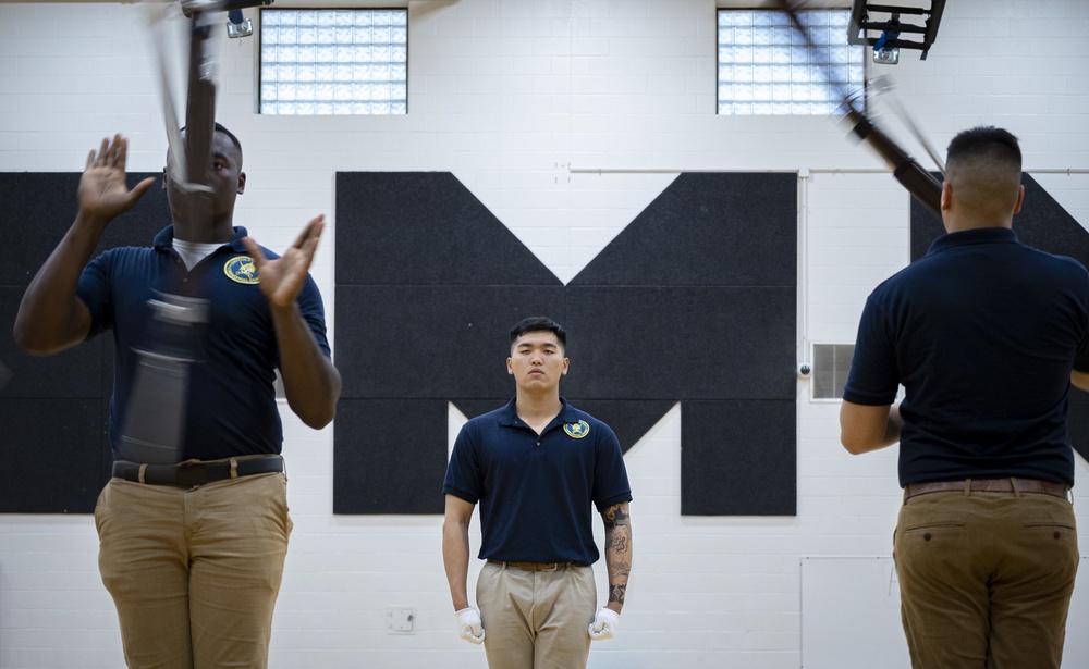 Navy Ceremonial Guard Performs for Local NJROTC Unit