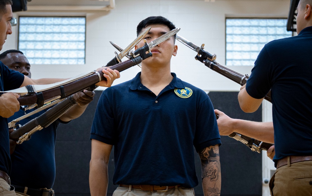 Navy Ceremonial Guard Performs for Local NJROTC Unit