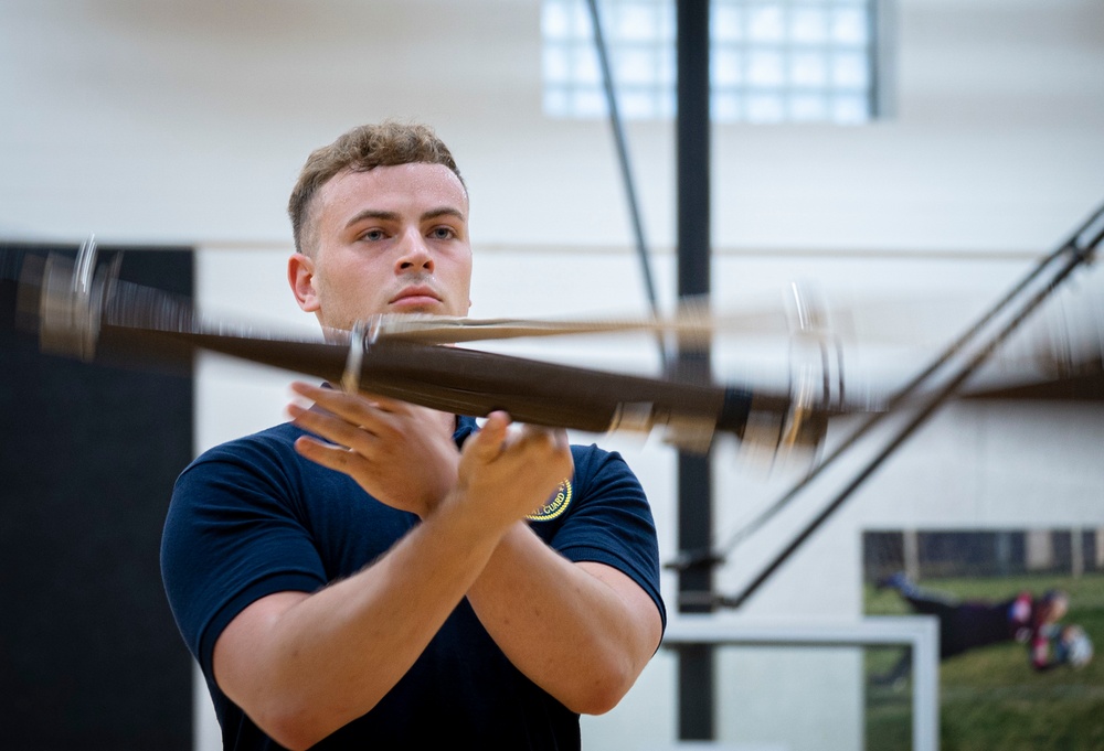 Navy Ceremonial Guard Performs for Local NJROTC Unit