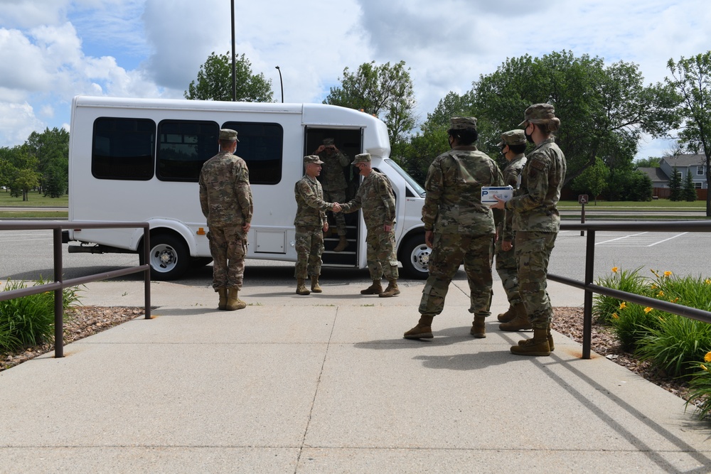 Lt. Gen. Timothy Haugh visits Grand Forks AFB