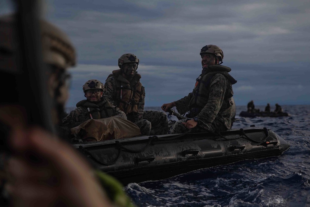 Boat Company Conducts Amphibious Night Raids