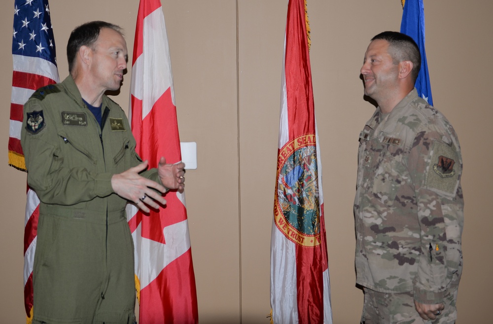 Deputy Commander NORAD Lt. Gen. Pelletier visits with members of the 601st AOC