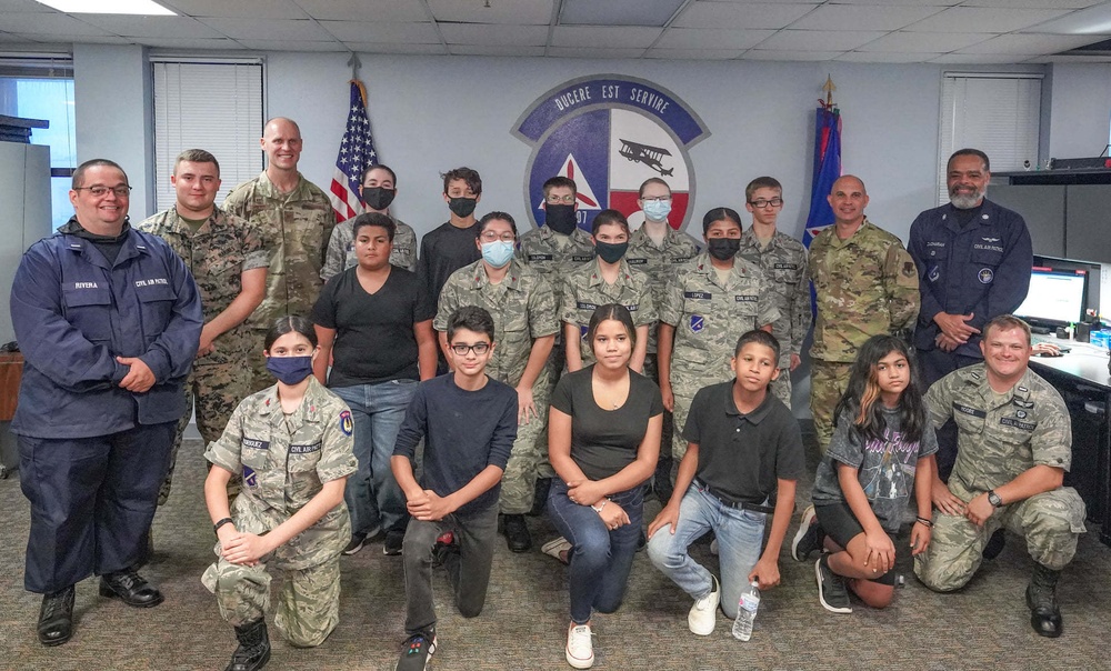 688th Cyberspace Wing command team engages Civil Air Patrol cadets