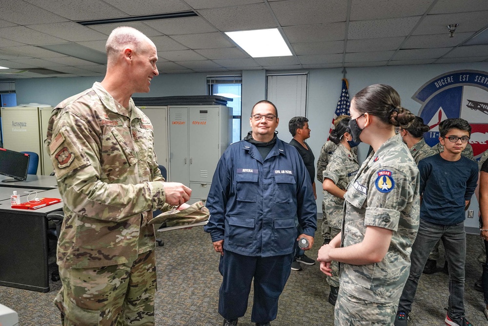 688th Cyberspace Wing command team engages Civil Air Patrol cadets