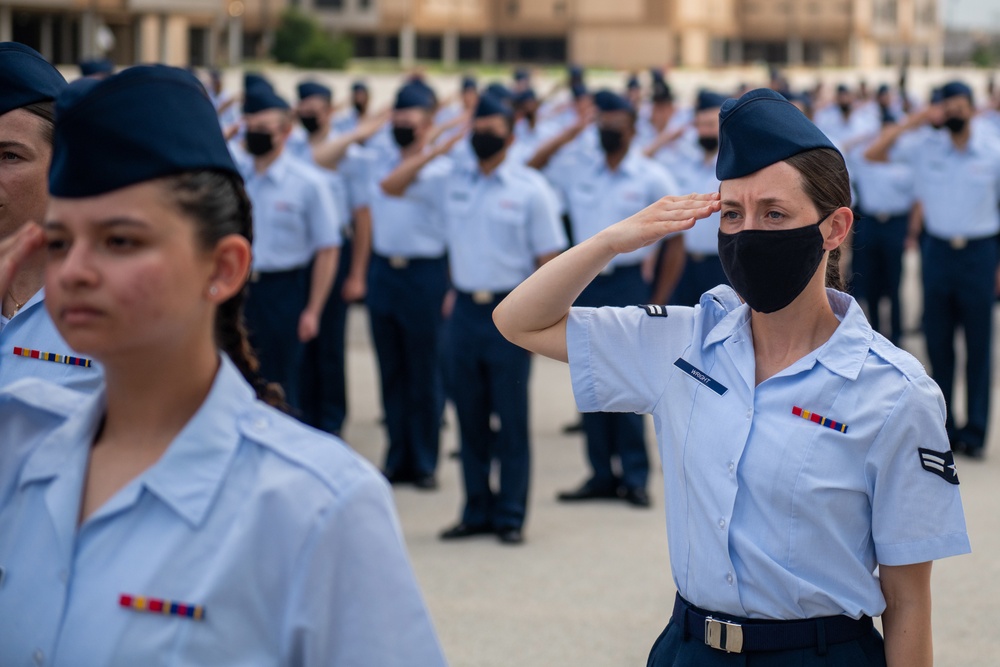 U.S. Air Force Basic Military Training Graduation and Coining Ceremony