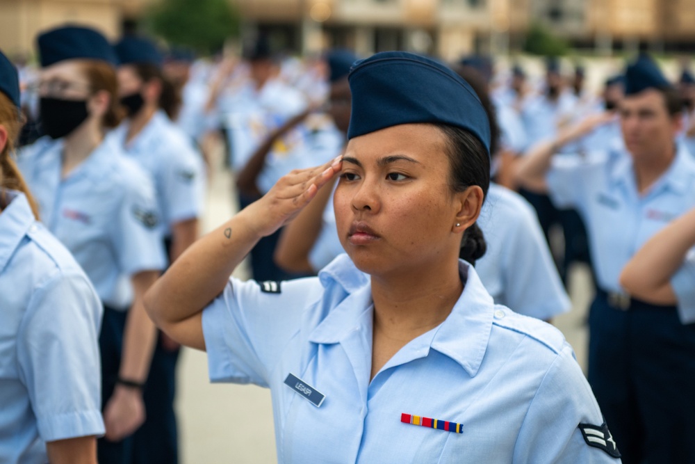 U.S. Air Force Basic Military Training Graduation and Coining Ceremony