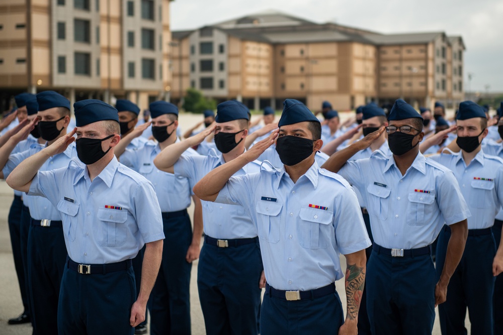 U.S. Air Force Basic Military Training Graduation and Coining Ceremony