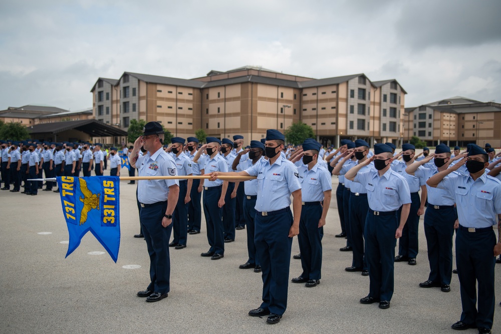 U.S. Air Force Basic Military Training Graduation and Coining Ceremony